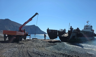 В село Нунлигран Провиденского муниципального округа доставлены модульные конструкции для быстровозводимого спортивного зала
