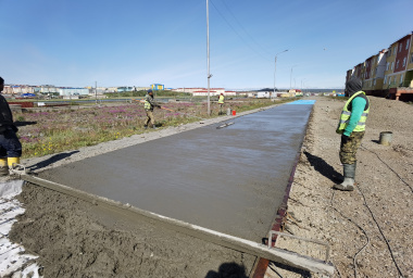 В Анадыре приступили к бетонированию самого протяженного участка дороги