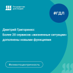 Дмитрий Григоренко: Более 20 сервисов «жизненные ситуации» дополнены новыми функциями